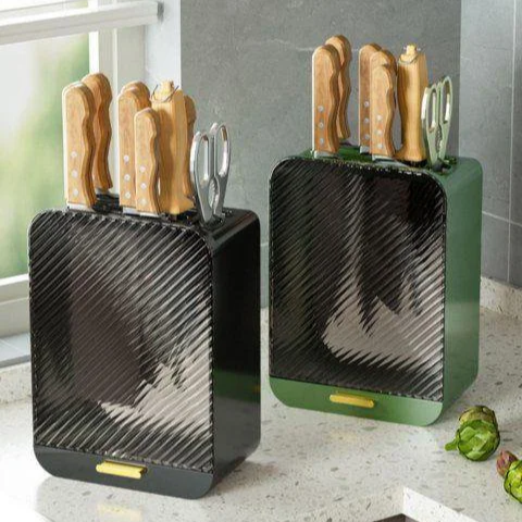 輕奢風台面菜刀刀座架子通用刀具收納盒