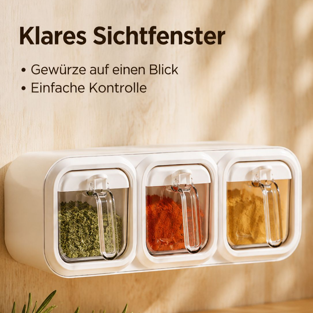 Multifunktionale Aufbewahrungsbox für Salz und Gewürze