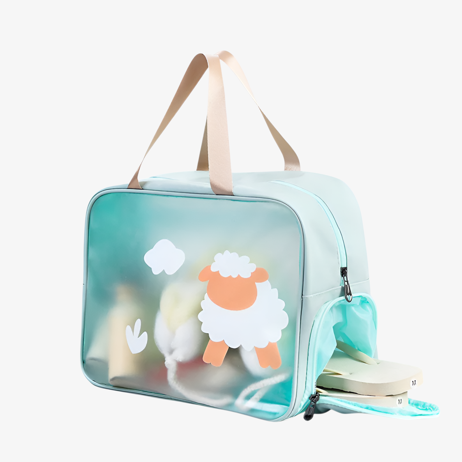 Large Capacity Wet and Dry Separation Cosmetic Bag