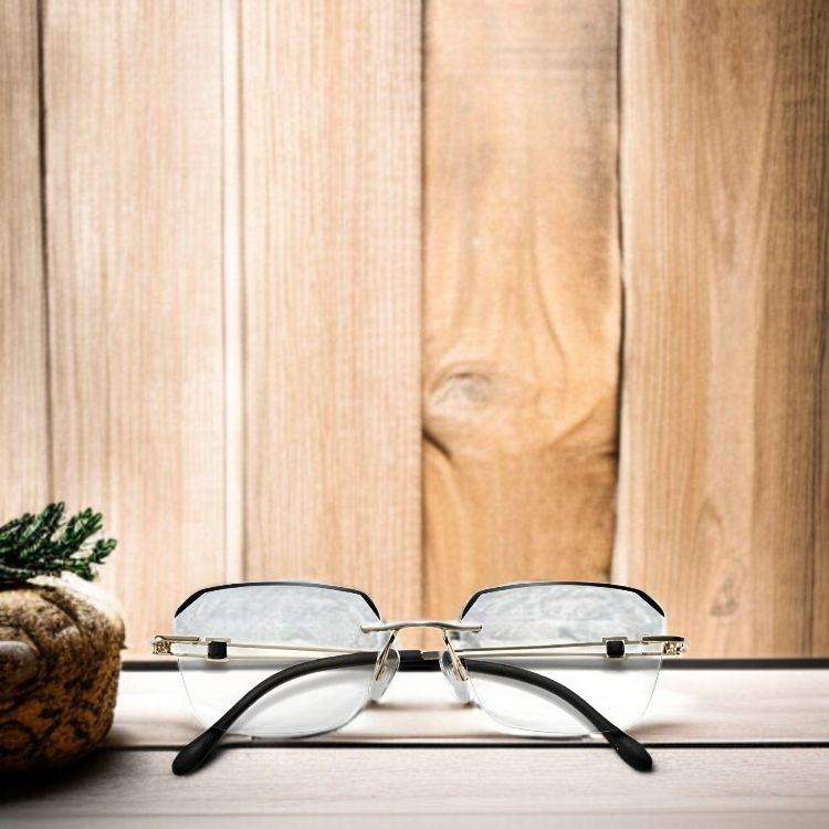高精細無縁老眼鏡・ブルーライト防止・変色対応