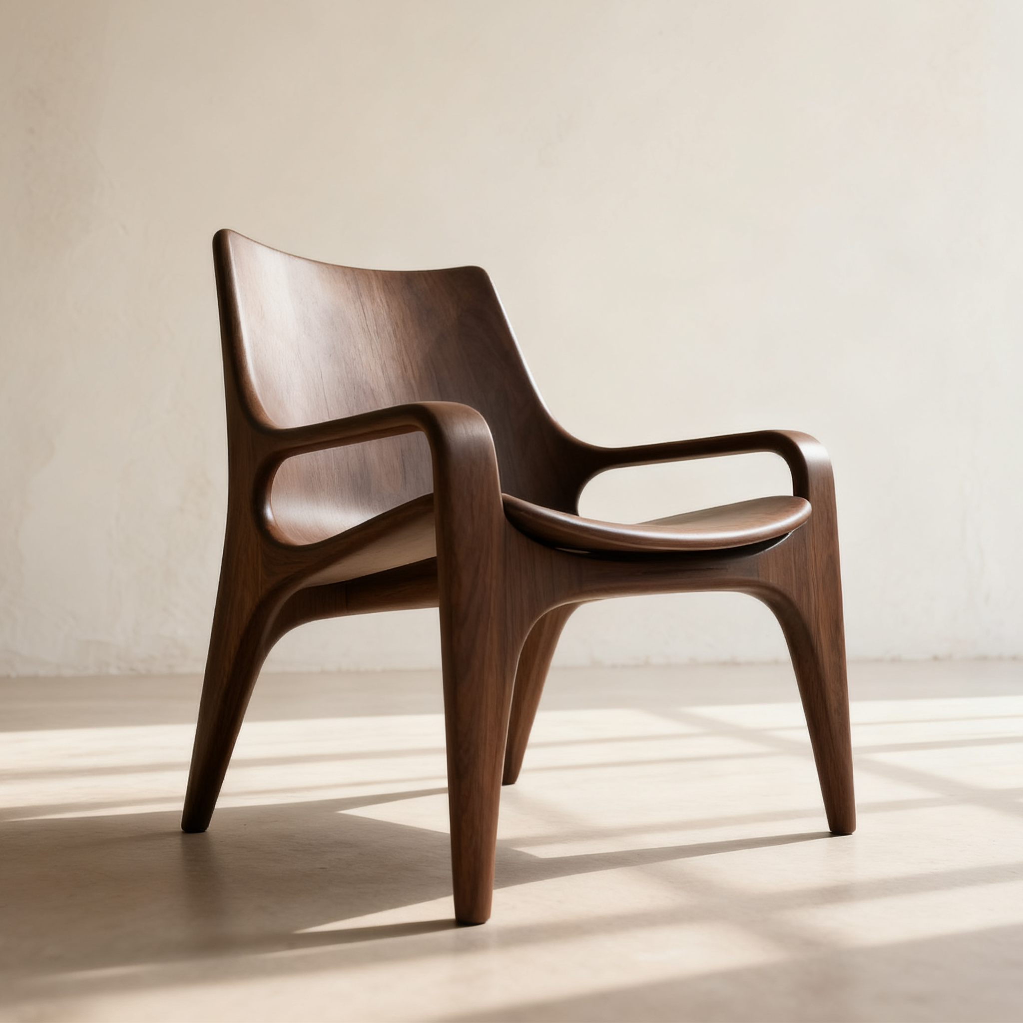 천연 원목 소재 라운지체어 디테일