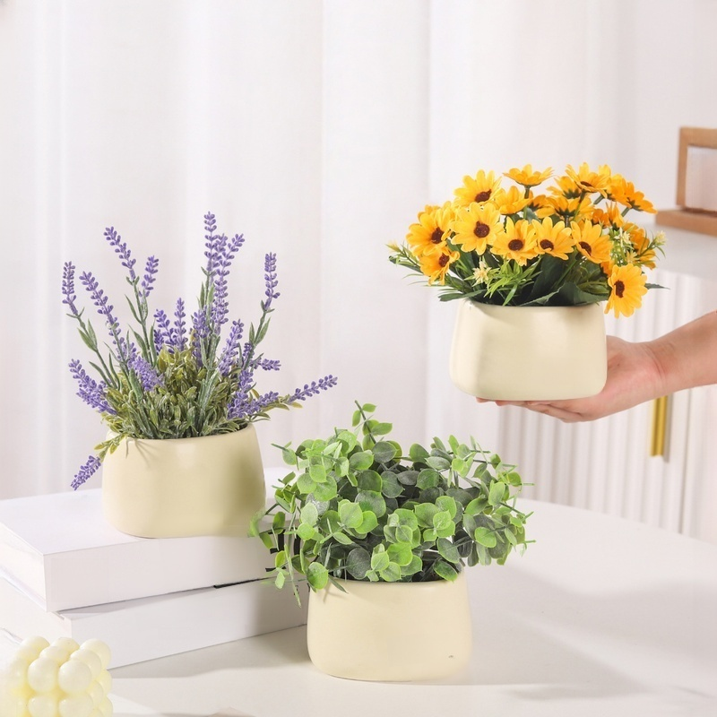 人工花用セラミック鉢