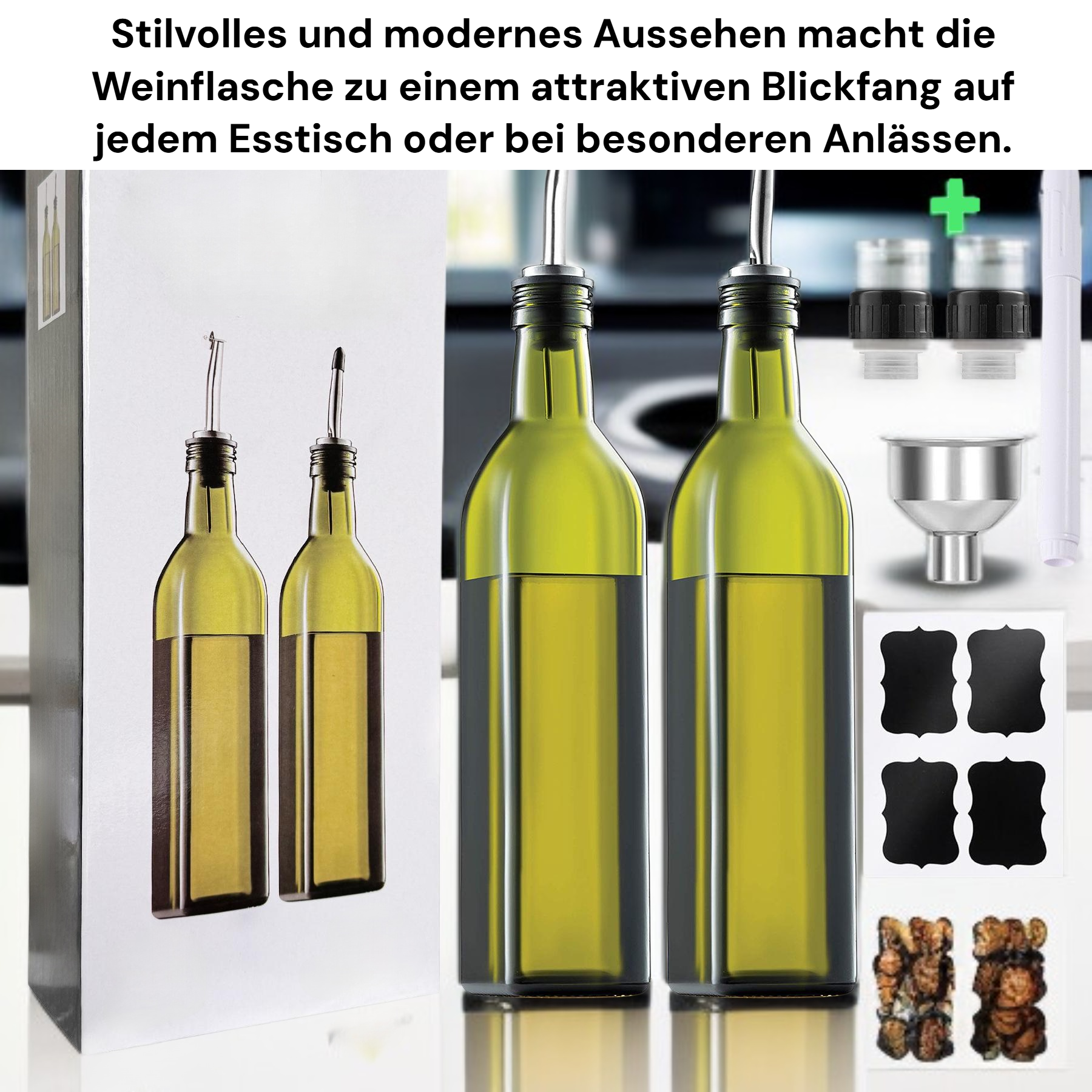 Praktische Weinflasche für Haushalt und Küche