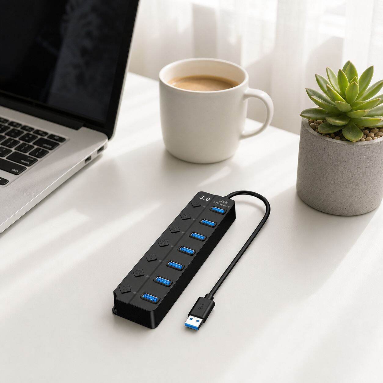 Usb Computer Splitter Seven Port Extended Hub