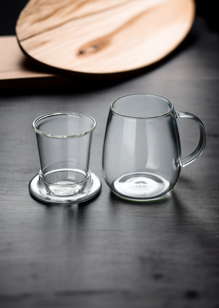 Geschmacksneutrales Glas mit Griff für vielseitige Anwendungen