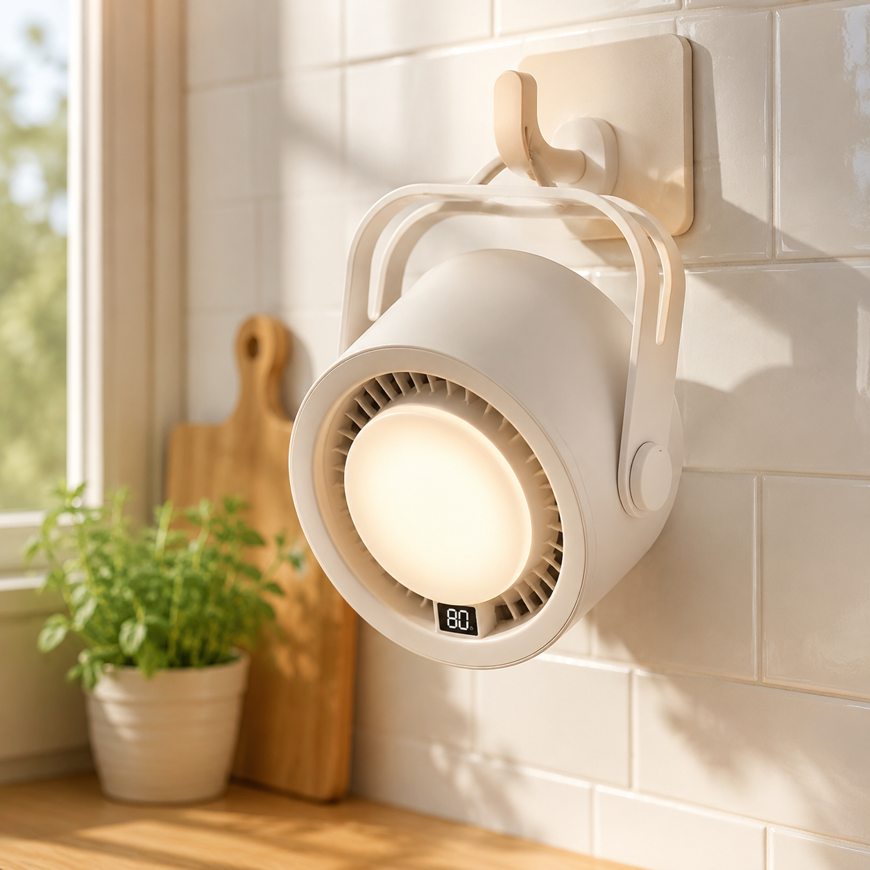 Intelligenter Fernbedienungs-Beleuchtungsventilator 2-in-1 Tischventilator