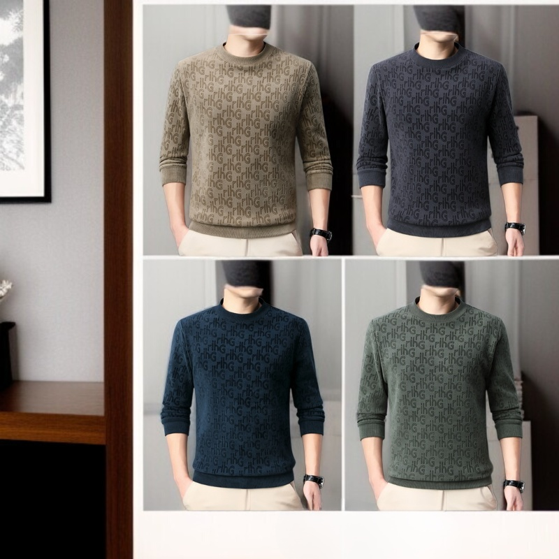 캐주얼 패션 남성 상의 자카드 라운드 긴팔 후드 기모 기모 레깅스 상의