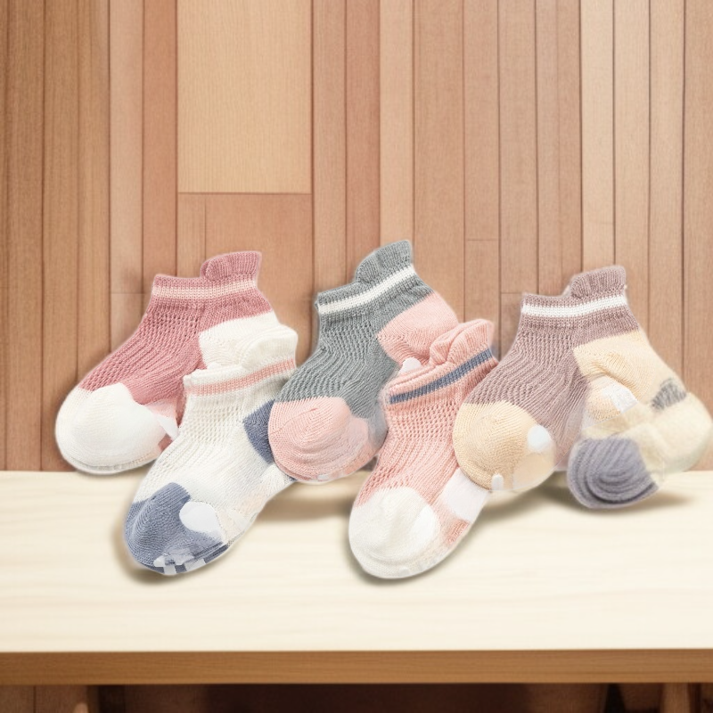 女童彩色棉質短襪