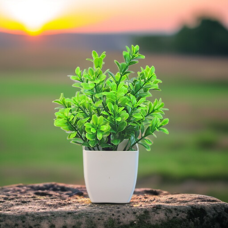 フェイクユーカリグリーン植木鉢付き