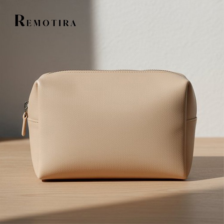 카키색 가죽 수납백