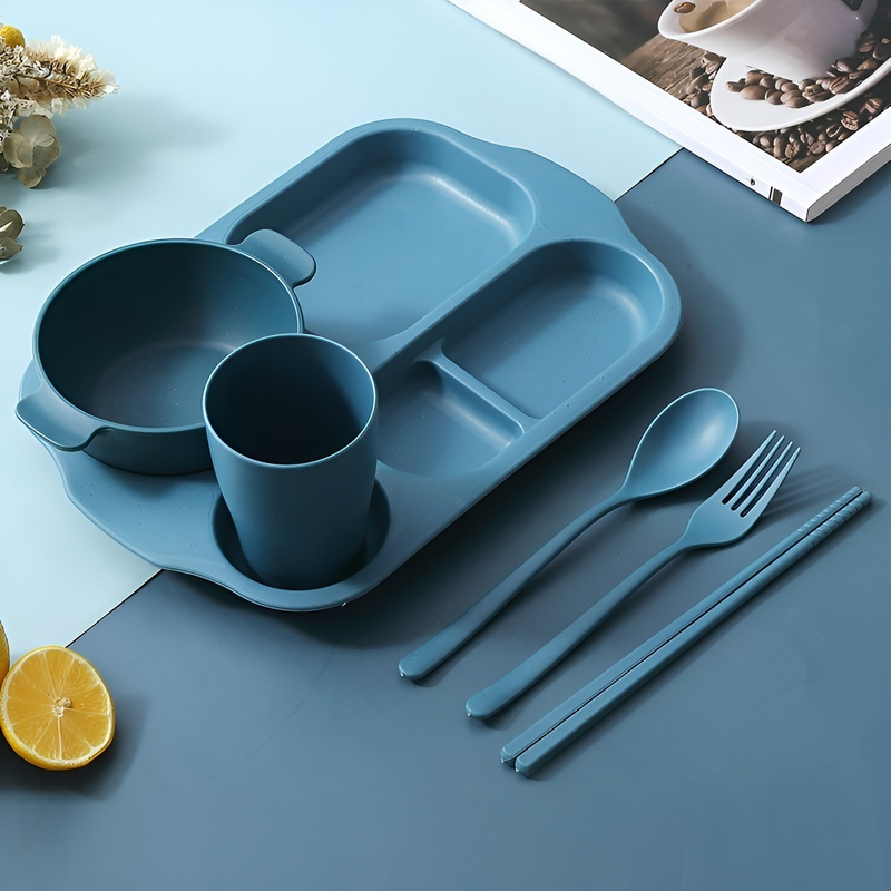 Children's Eco-friendly Dining Tableware Set (6 Pieces)
