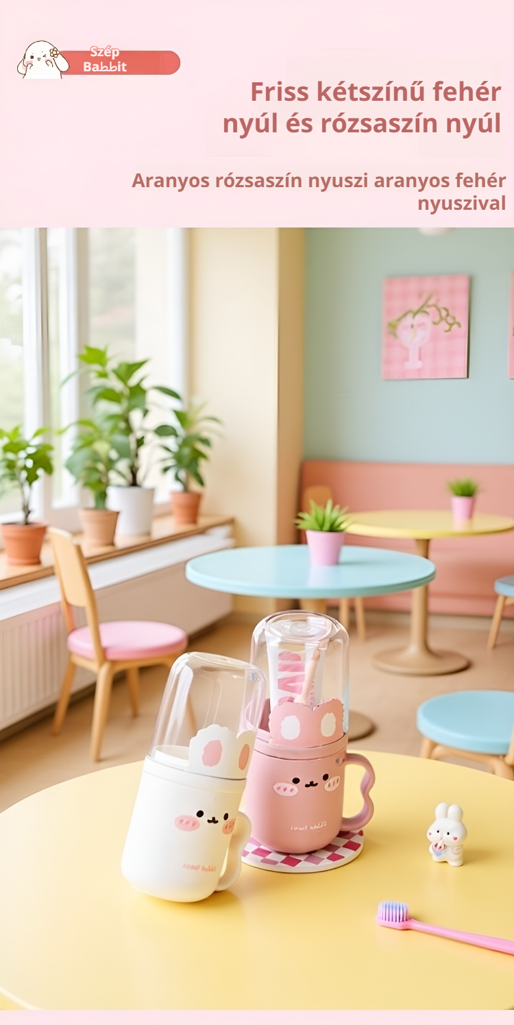 Könnyen tárolható fogkefetartó