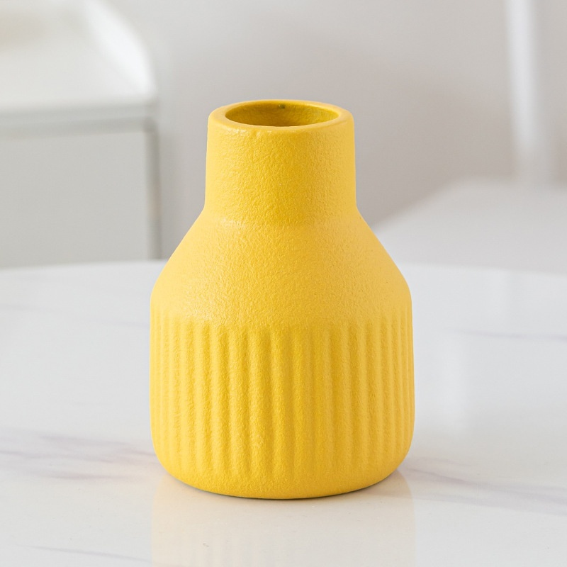 モダンスタイルマット陶器花瓶（多色展開）