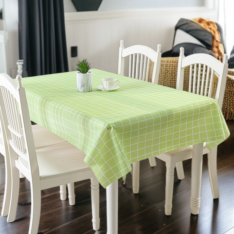 방수 방유 소형 커피 테이블보 북부 스타일 플라스틱 테이블 그리드 디자인
