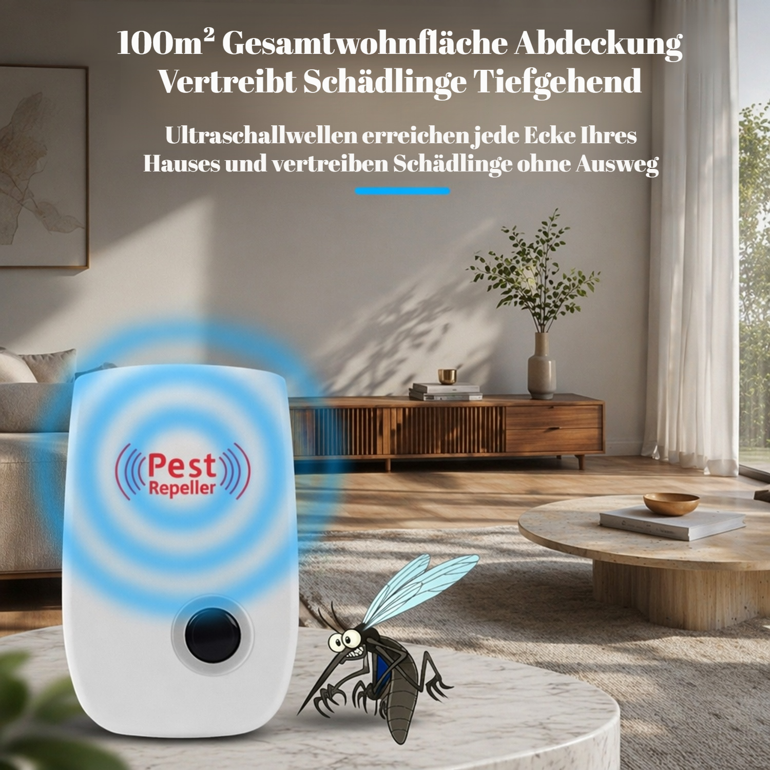 Effektiver Mäusevertreiber mit Ultraschalltechnologie