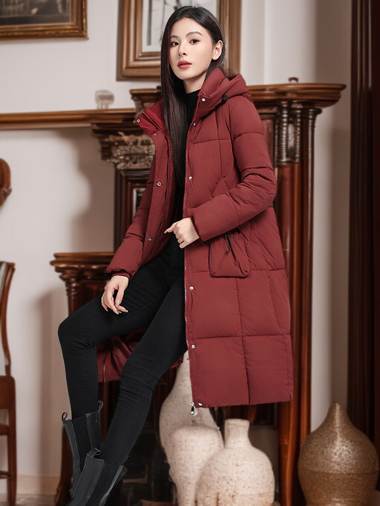 캐주얼 후드 롱패딩