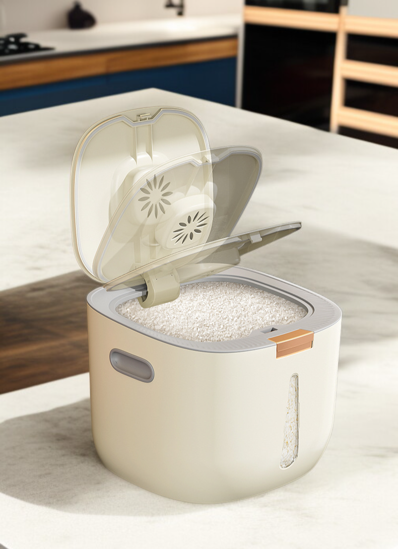 米收納盒密封蓋特寫