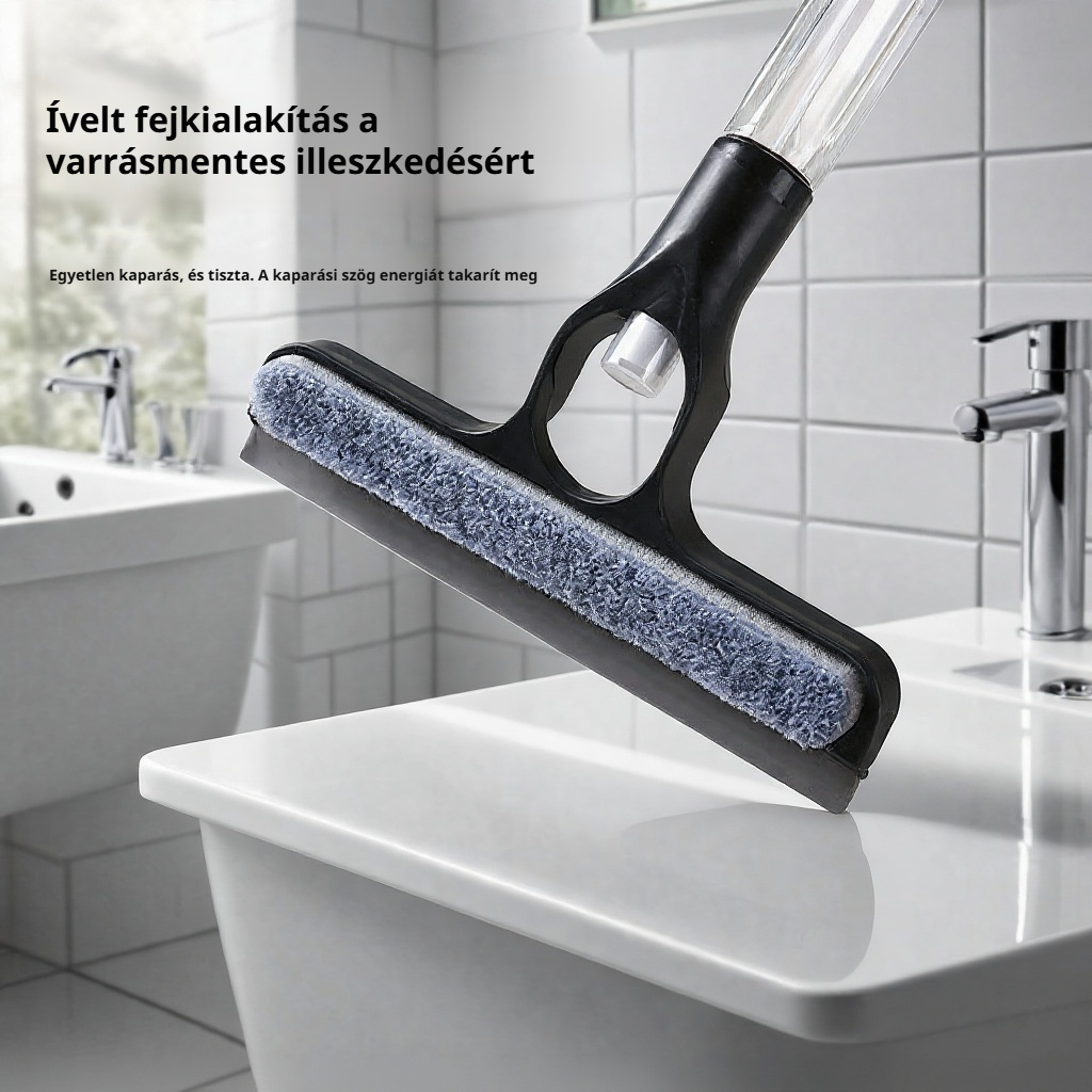 Kétoldalas permetező üvegtisztító, kihúzható nyéllel 