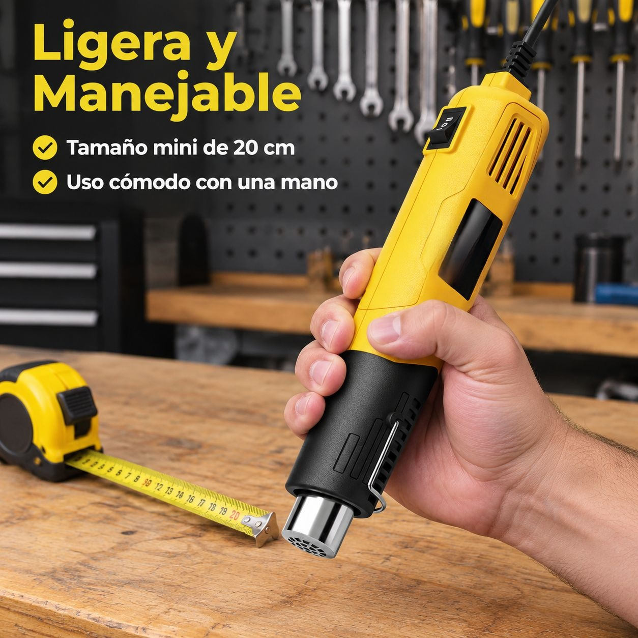 Herramienta portátil de retracción con aire caliente