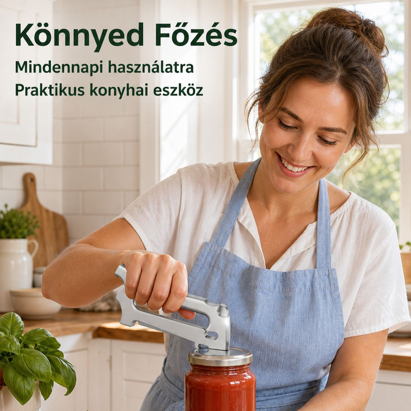 Sokoldalú rozsdamentes acél kupaknyitó különféle tejüvegekhez