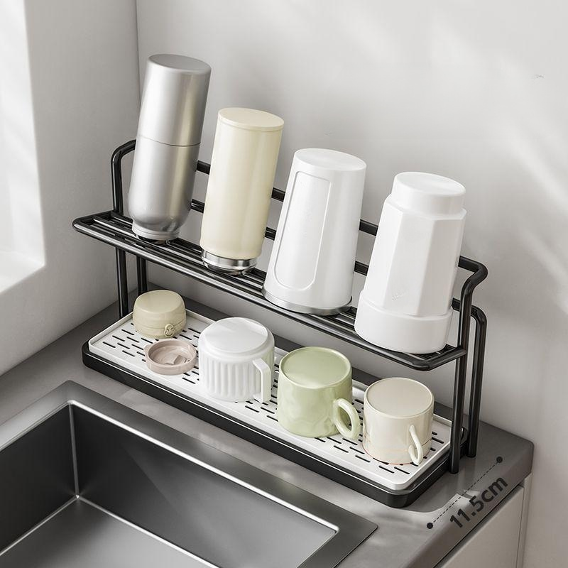 다용도 보온병 컵 수납 선반 주방용