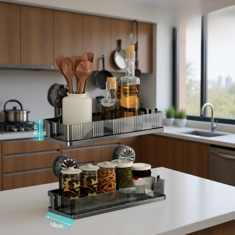 Accesorio de baño con ventosa para almacenamiento