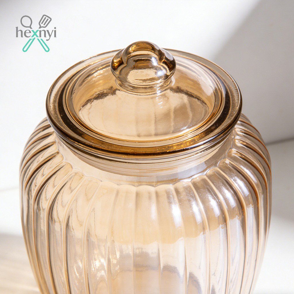 โหลแก้วปิดผนึกคุณภาพสูงสำหรับเก็บรักษาอาหาร ทำจากแก้วบอโรซิลิเกต (แพ็ค 5 ชิ้น)