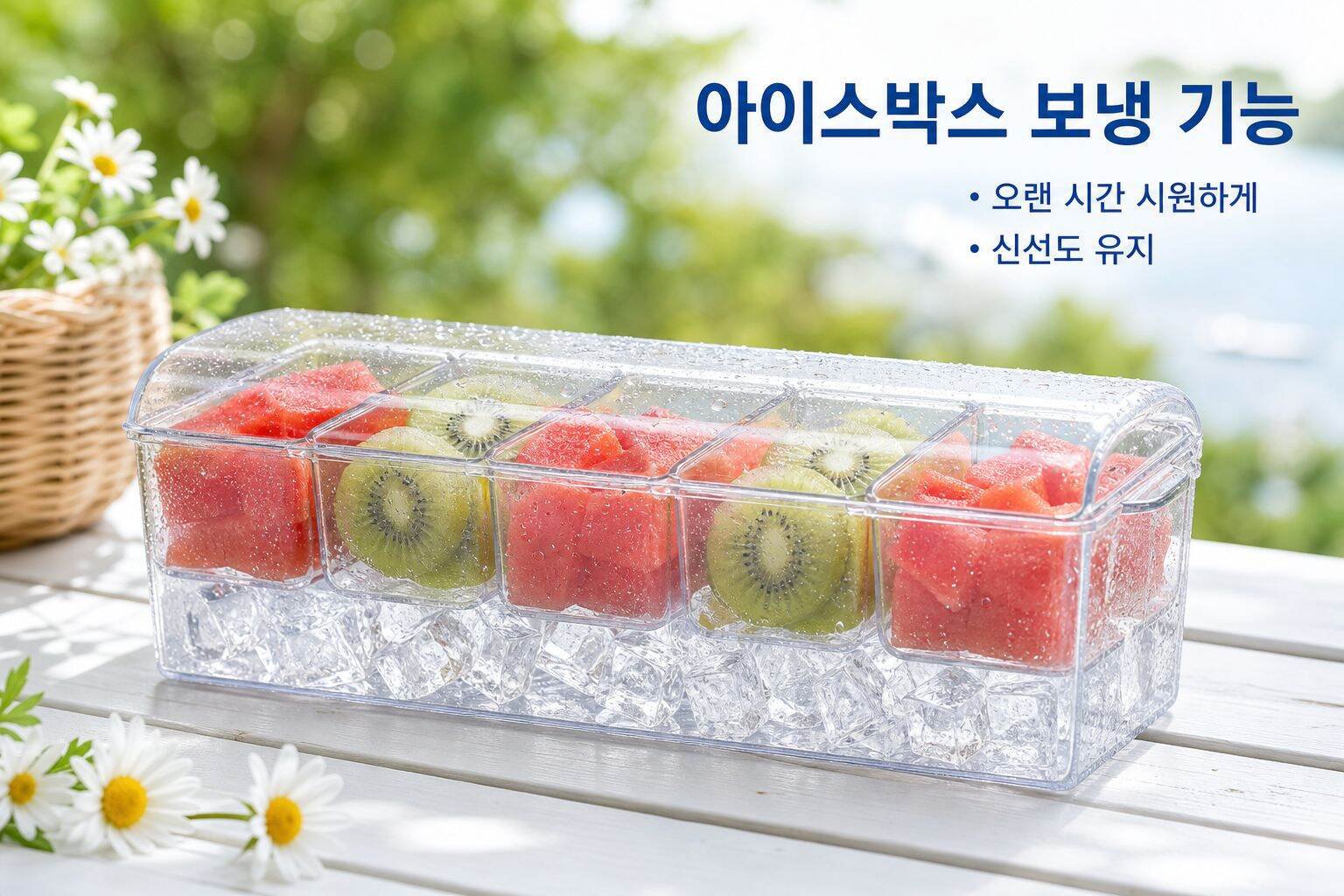 식품 등급 주방 냉장고 샐러드 수납함 야외 파티 피크닉 칸막이 아이스박스 플라스틱 가정용 신선 보관함