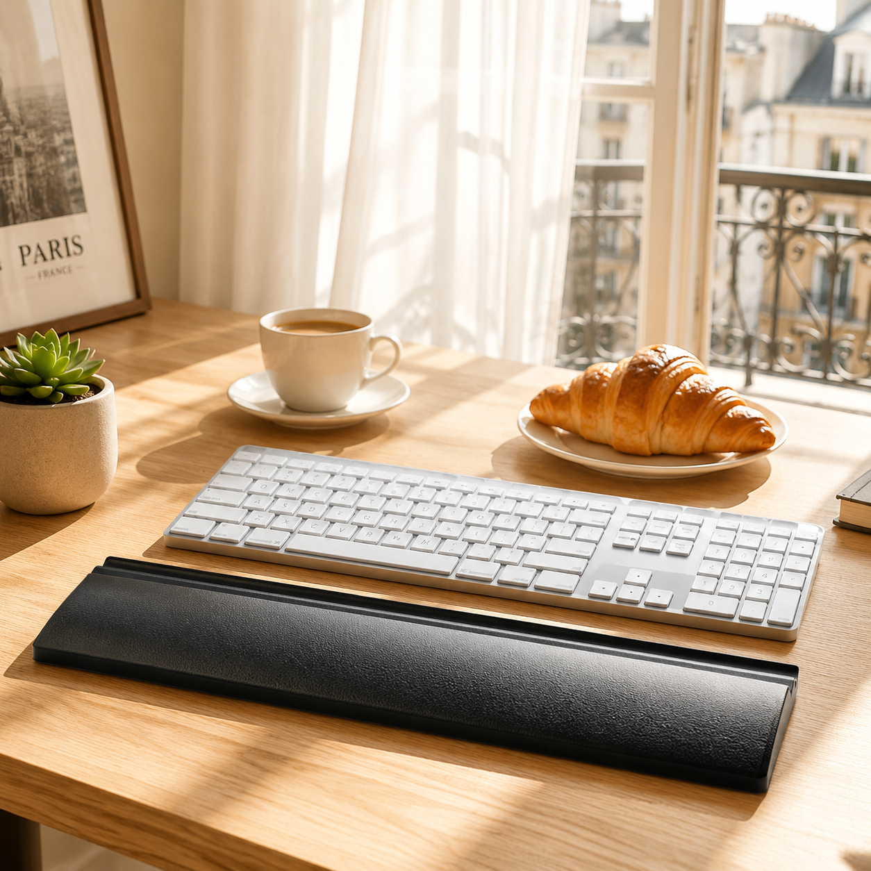 Ensemble repose-poignet clavier et tapis de souris en EPP pour bureau et maison