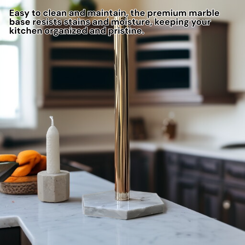 Luxury Gold Marble Paper Towel Holder Countertop Stand (Choose One)