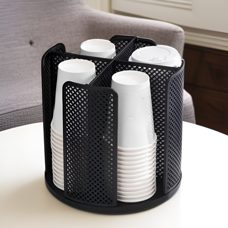 輕奢紙杯架一次性杯子杯架桌面水杯收納架咖啡杯托