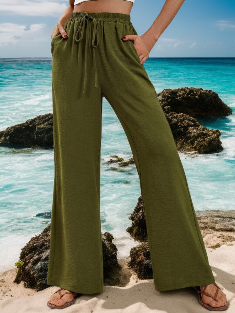 無地パンツを使った春のファッションスタイル