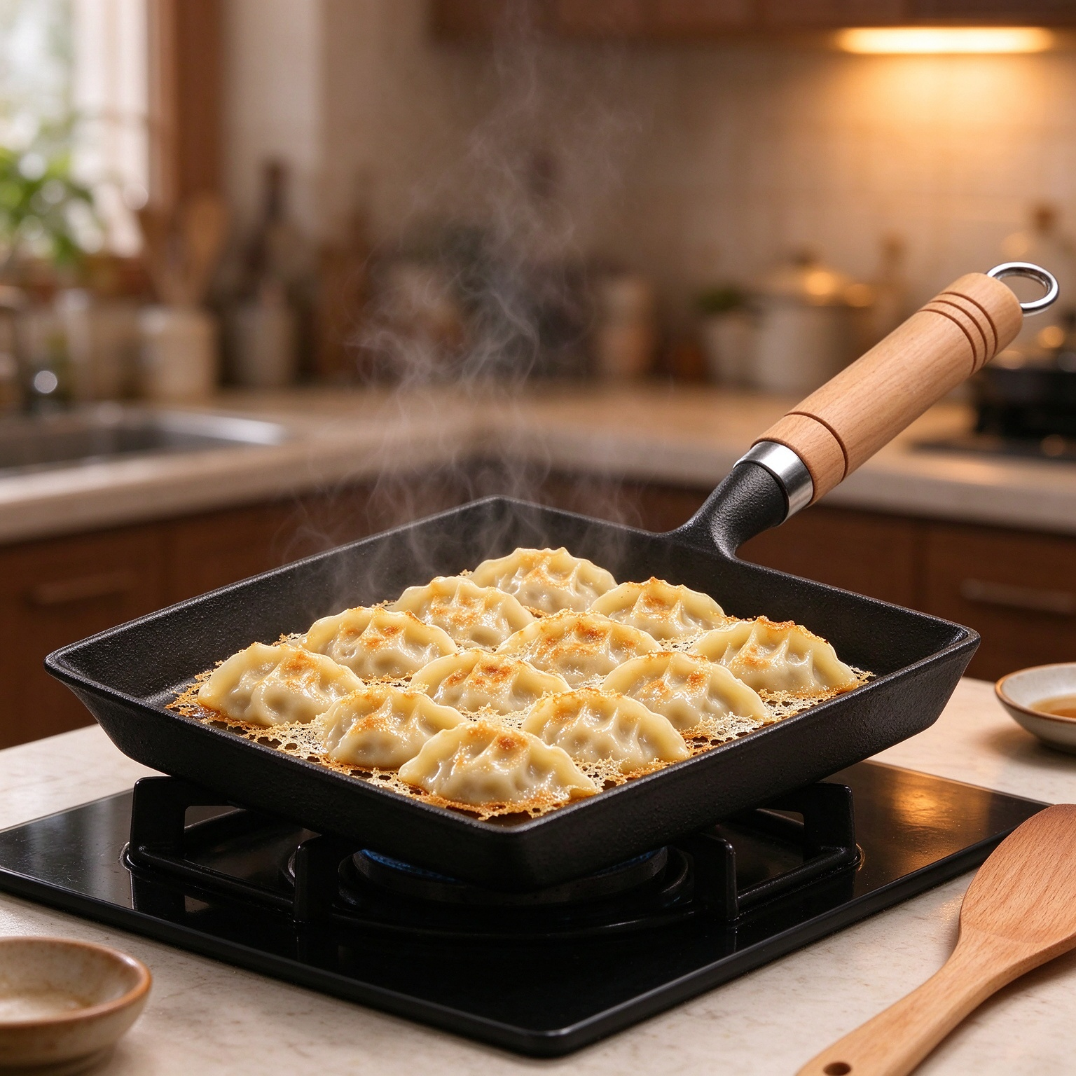 Tigaie tamagoyaki din fontă în stil japonez