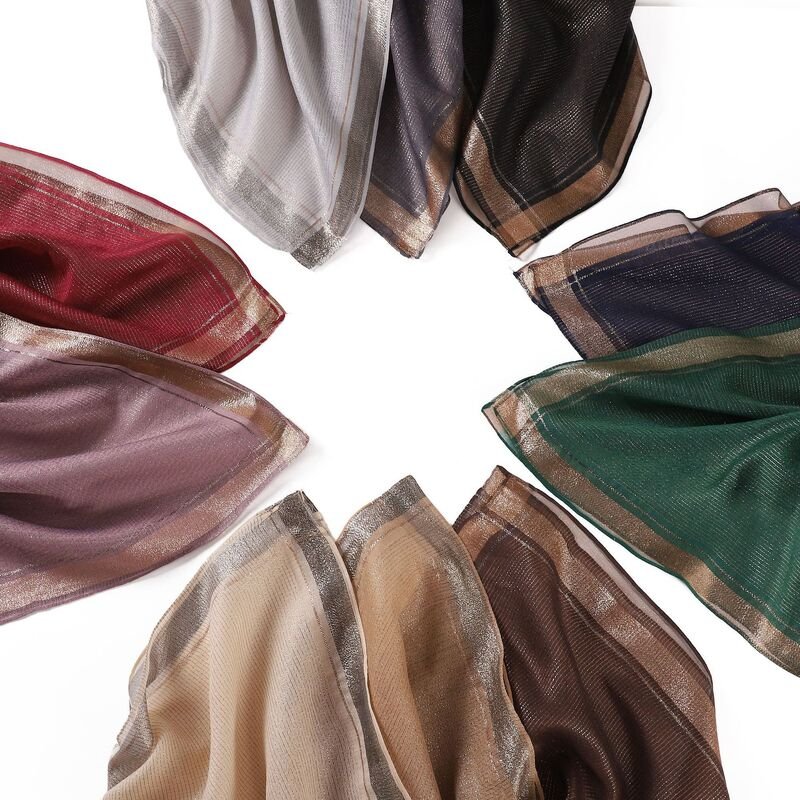 Élégant foulard carré en soie Summer neck Guard accessoires climatisation traditionnel châle