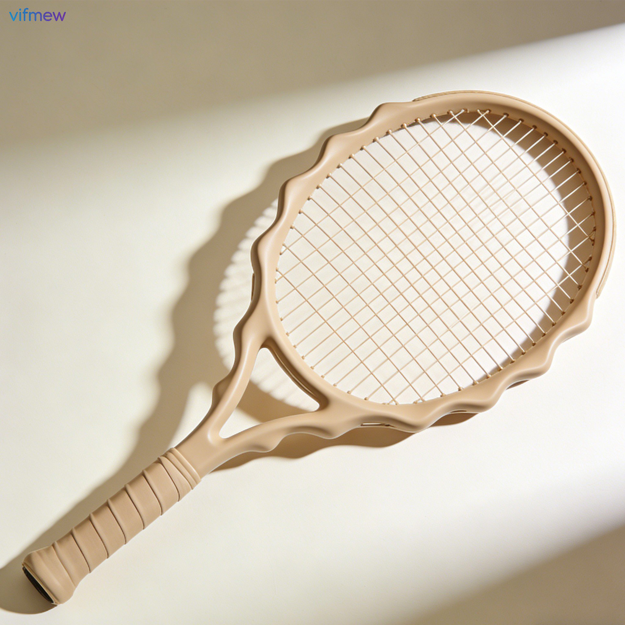 テニスラケットのグリップ部分のアップ