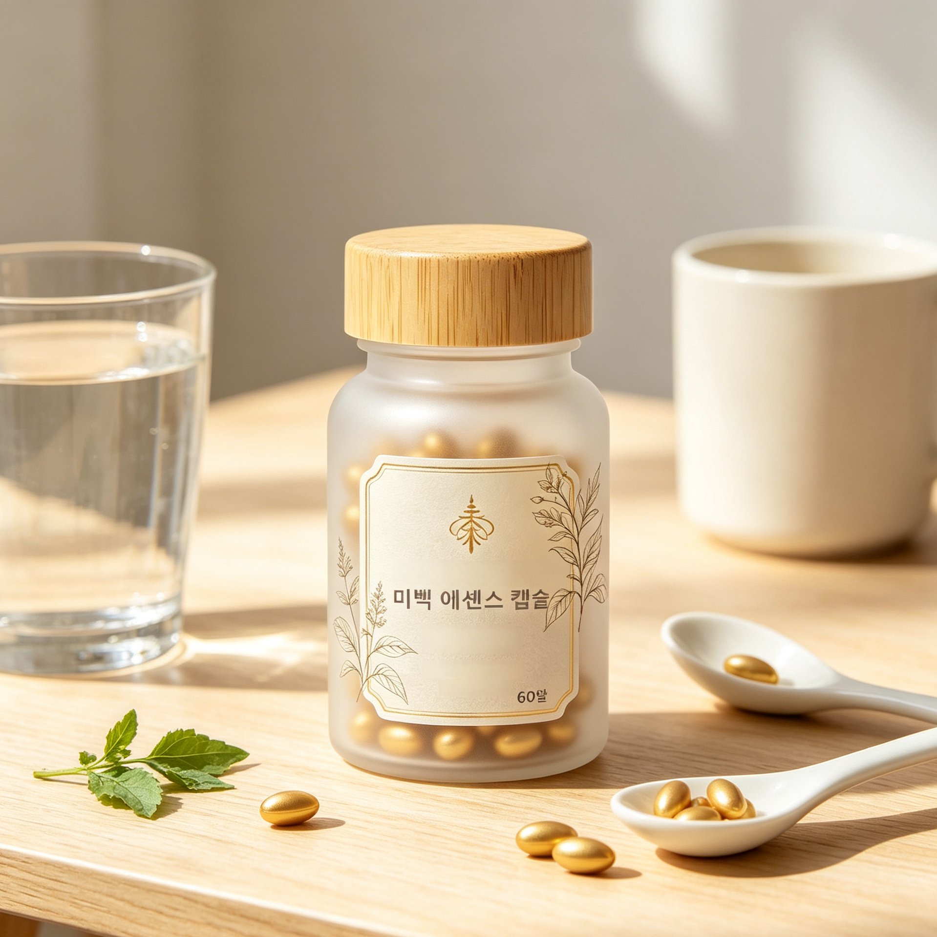 피부에 바르는 광채 미백 에센스