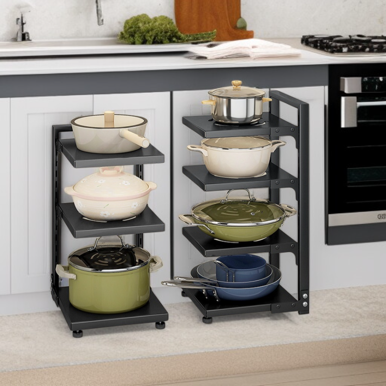 주방 냄비 거치대 선반 수납장