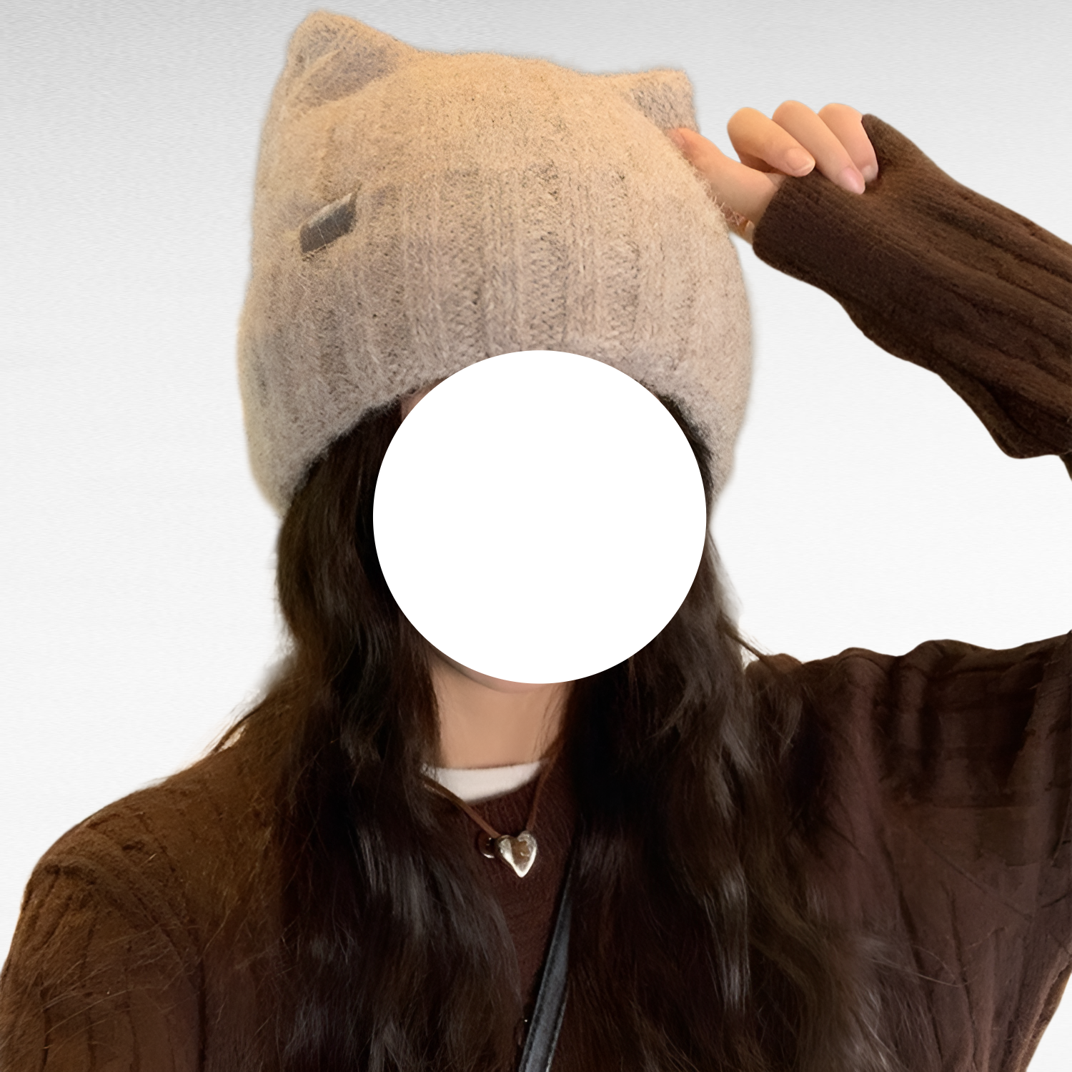 여성용 고양이 귀 니트 모자 4가지 색상 겨울 방한 귀여운 울모자 얼굴형 보정
