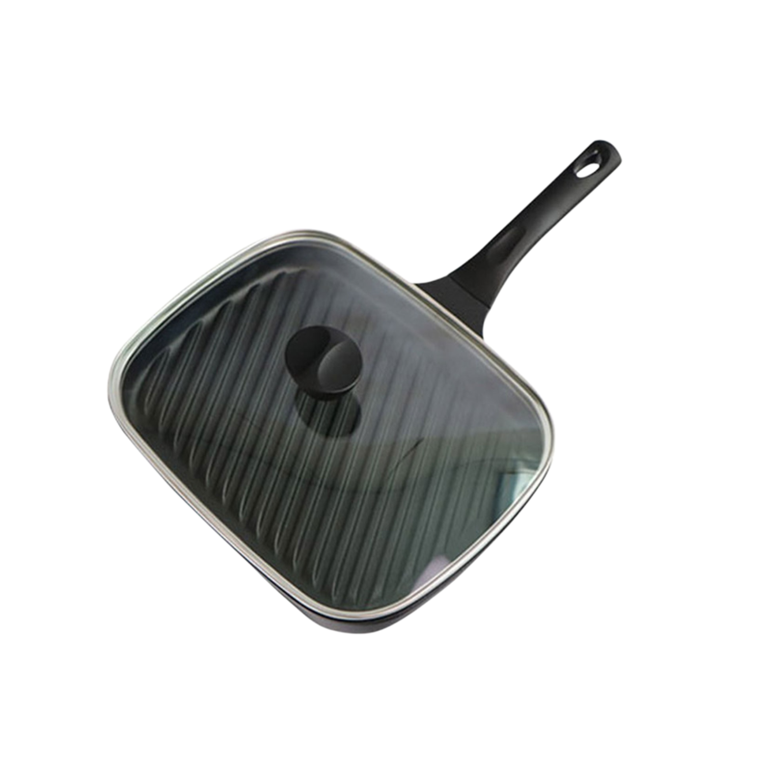 Uncoated square frying pan