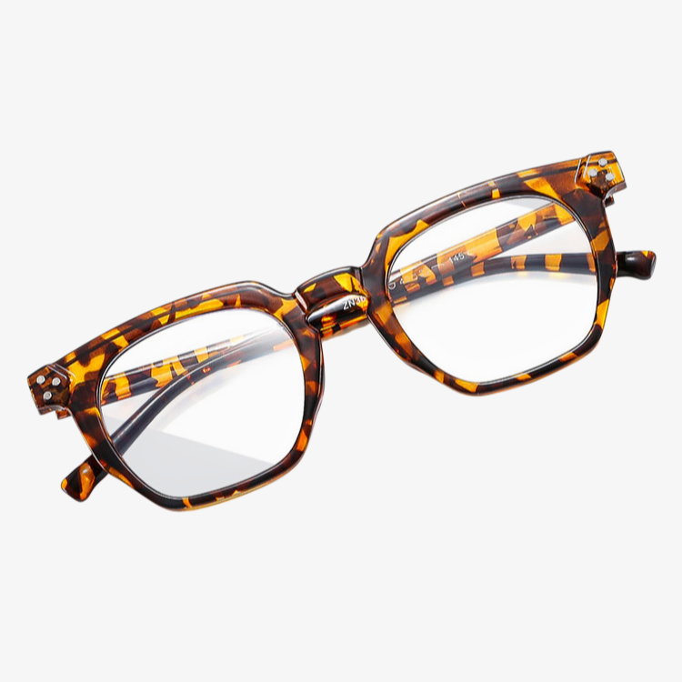 Gafas de aumento estilo vintage para mujer, con cristales antirreflejo y diseño de tachuelas