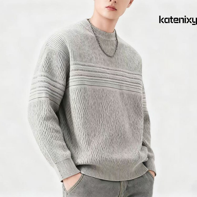 깔끔한 디자인의 남자 스웨터