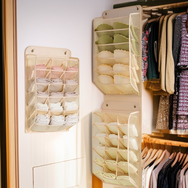 下着収納吊り下げバッグドア背面壁掛け寮ワードローブブラジャー下着靴下収納バッグボックスラックアーティファクトホーム
