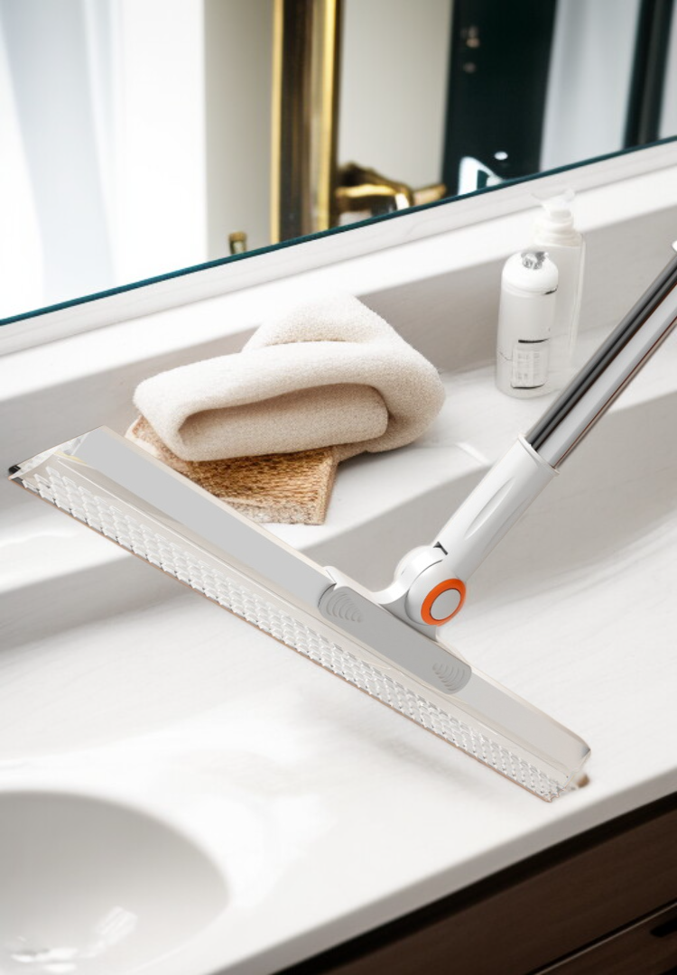 빗질 물마술 유리 바닥 와이퍼 사용 장면