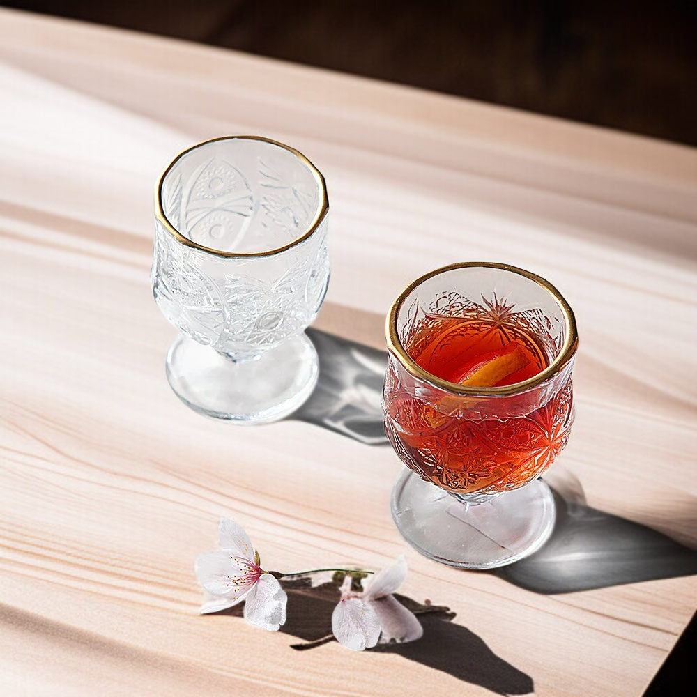 유럽식 가정용 다이아몬드 하이 풋 와인