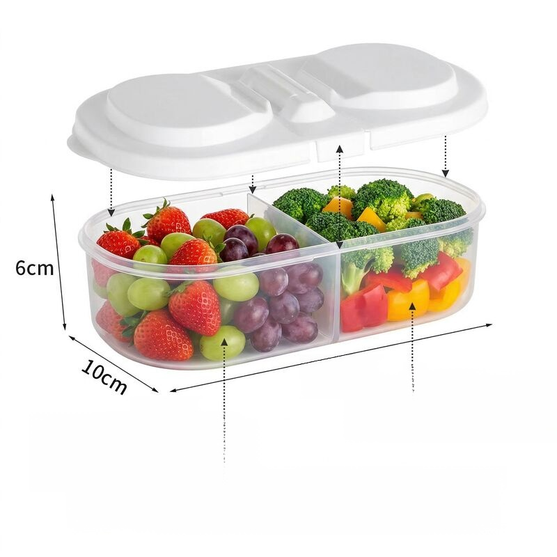 กล่องเก็บผักผลไม้แบบสองชั้นแยกส่วน