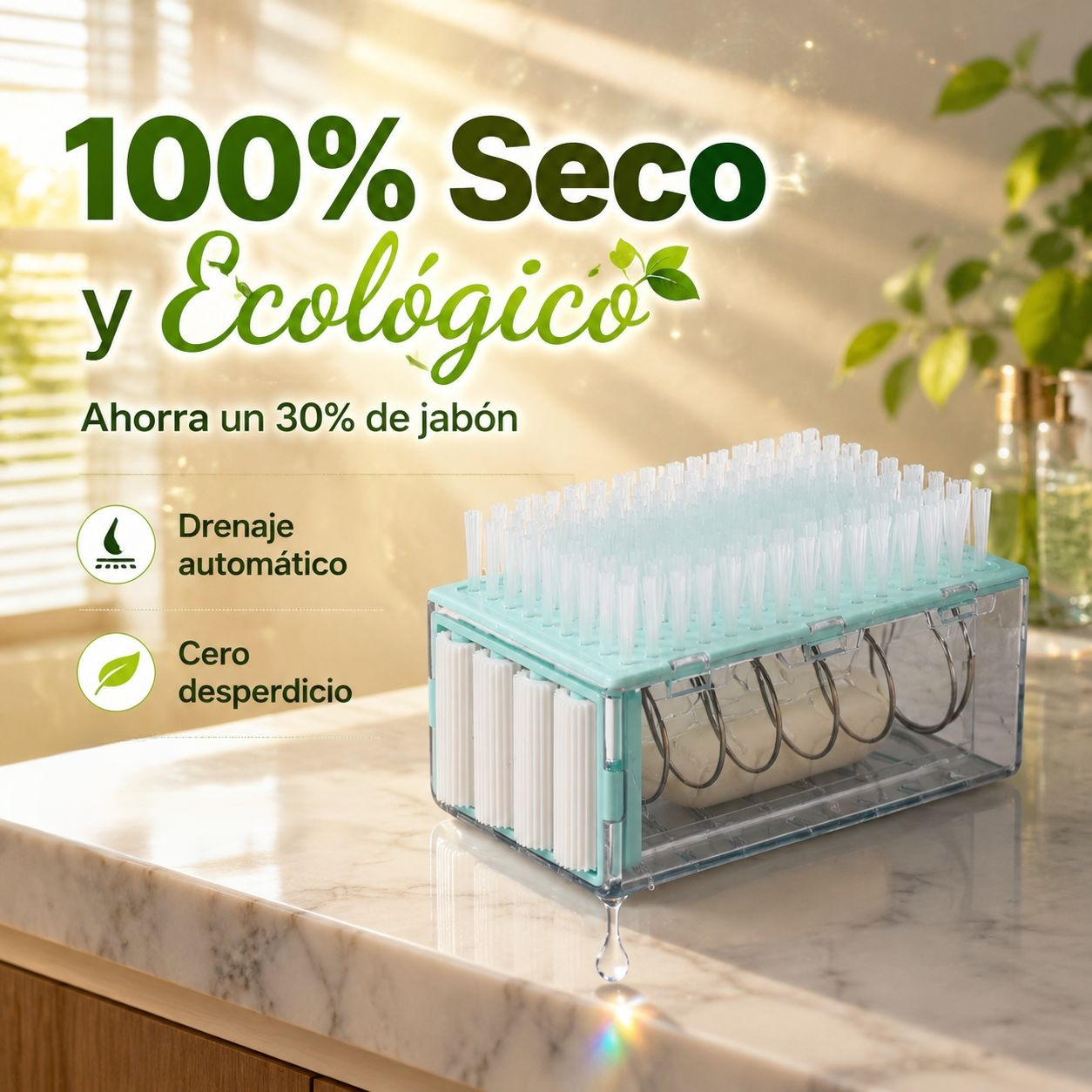 Nuevo estuche de jabón espumoso integrado con cepillo