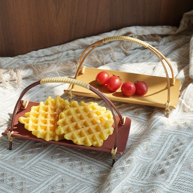 Bamboo Square Basket for Dried Fruit and Snack Storage
