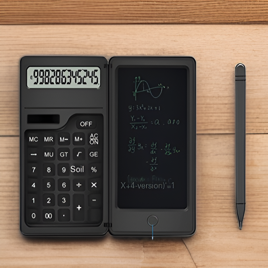 Calculadora con tableta de escritura a mano