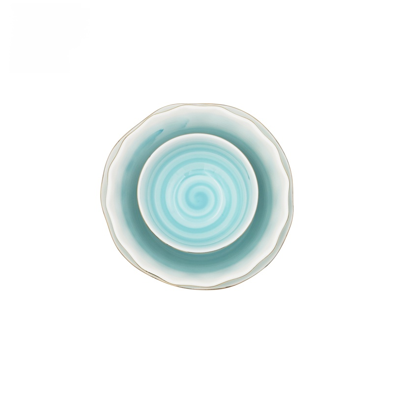 青い食器セット