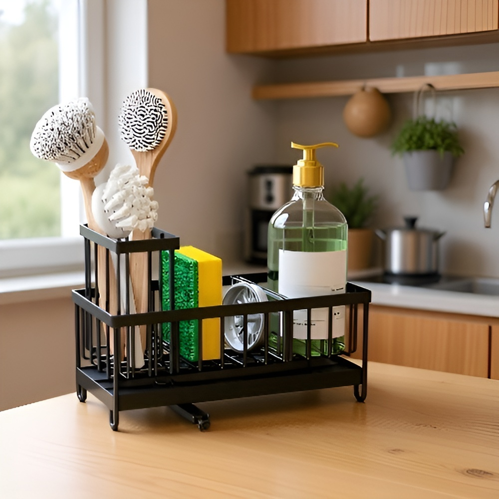 Kitchen sink drain rack